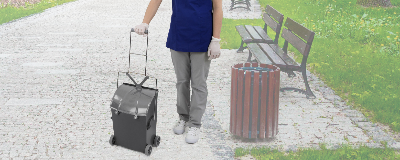 Filmop szemétgyűjtők és seprűk