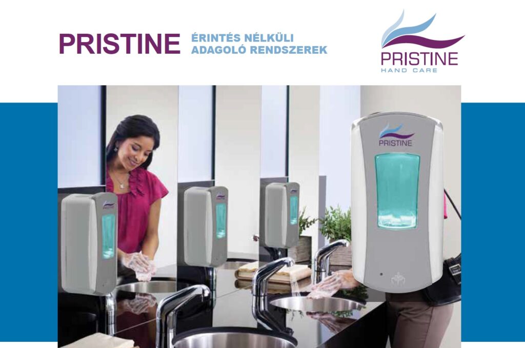 Pristine adagoló rendszerek kézmosáshoz és kézfertőtlenítéshez