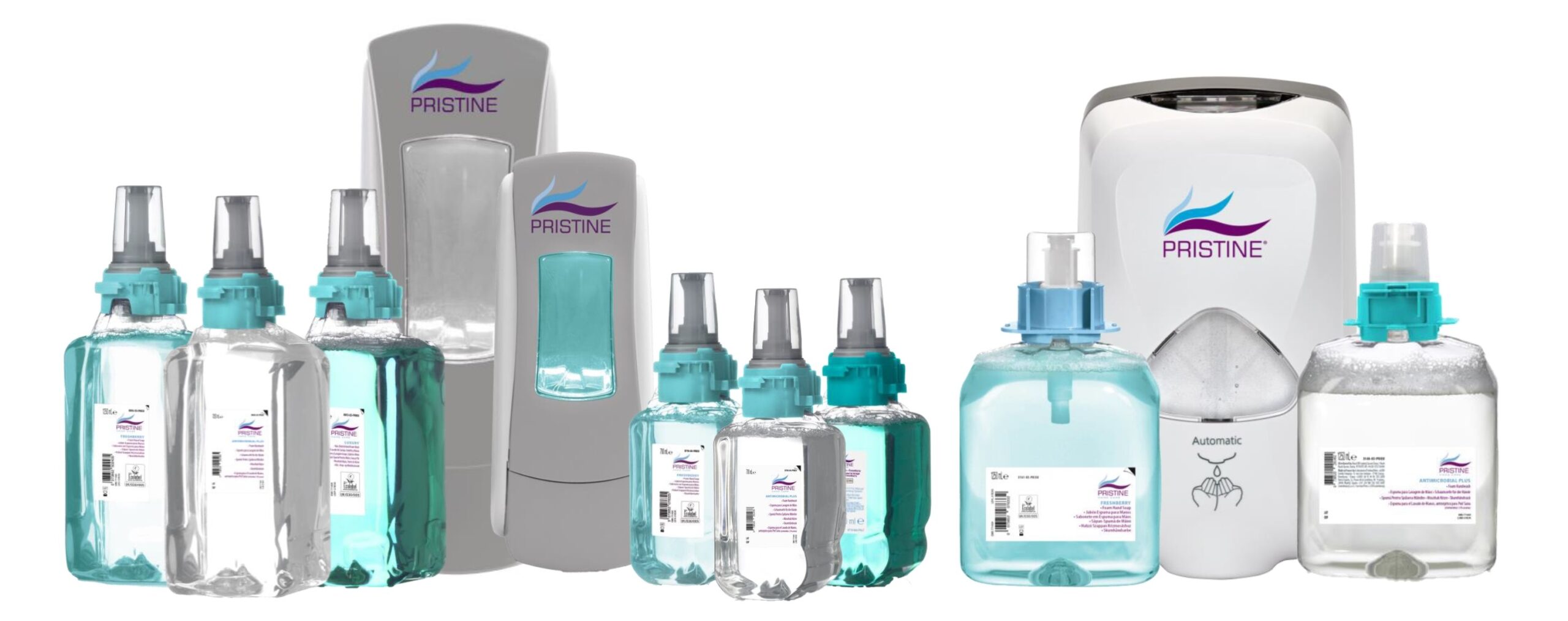 Pristine adagoló rendszerek kézmosáshoz és kézfertőtlenítéshez