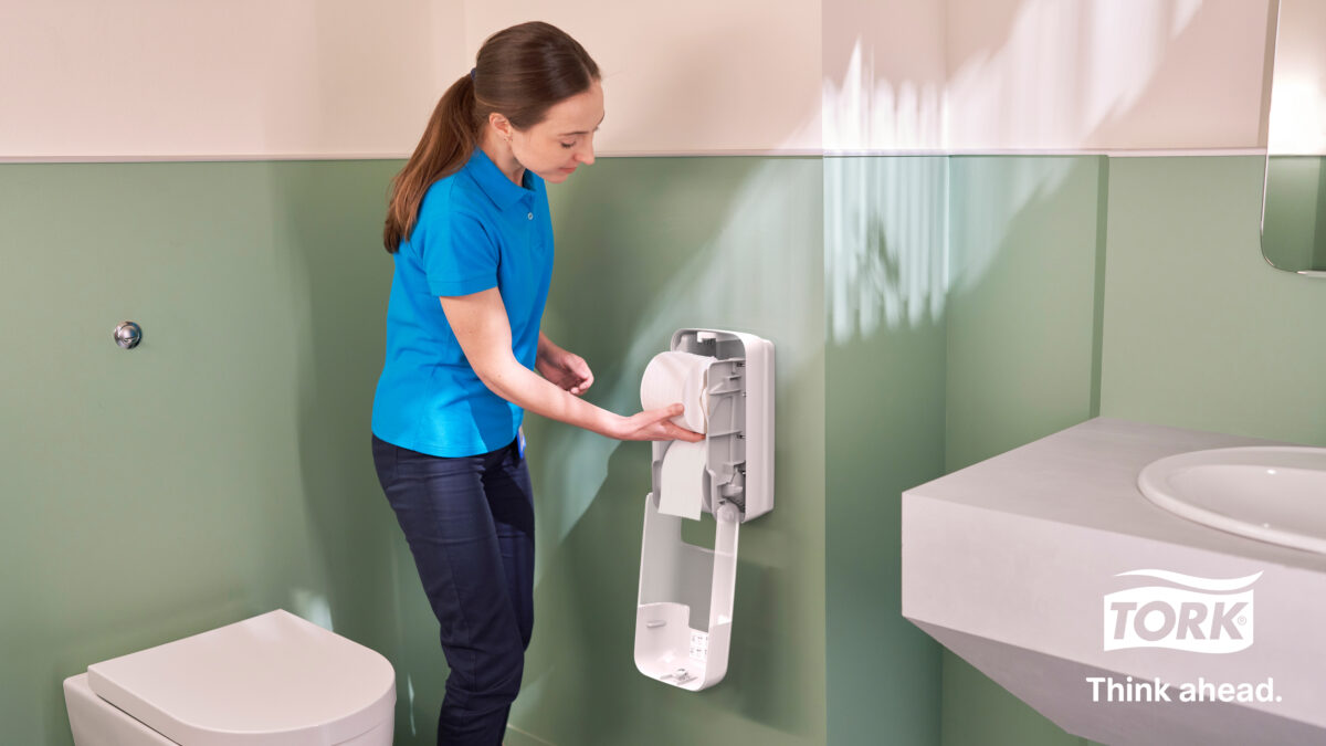 Tork OptiServe belsőmag nélküli toalettpapír-rendszer